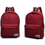 Gray Canvas Backpack 15inch Laptop College School Bag Rucksack