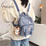 Qiaoduo Canvas Mini Backpack School Bag Shoulder Bag