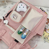 Qiaoduo Preppy Backpack Women Waterproof Candy Colors Backpacks