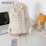 Floral Backpack Nylon Female Preppy Style Large Capacity Schoolbags