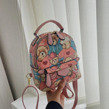 Jacquard Canvas Casual Backpack Women Bag