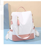 Waterproof Oxford Cloth Women's Backpack Anti-theft Back Zipper Schoolbag