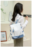 Waterproof Oxford Cloth Women's Backpack Anti-theft Back Zipper Schoolbag