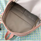 Corduroy Backpack Schoolbag for Teenage Girls Female Back Bag Travel Pack