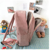 Corduroy Backpack Schoolbag for Teenage Girls Female Back Bag Travel Pack