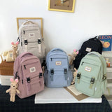 Waterproof Nylon Women Backpack Japanese Female Students Schoolbag Multilayer Se