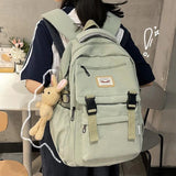 Waterproof Nylon Women Backpack Japanese Female Students Schoolbag Multilayer Se