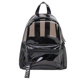 Clear PVC Women Backpack Transparent Solid Backpack Travel School Backpack Bag