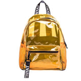 Clear PVC Women Backpack Transparent Solid Backpack Travel School Backpack Bag