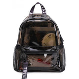 Clear PVC Women Backpack Transparent Solid Backpack Travel School Backpack Bag