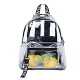 Clear PVC Women Backpack Transparent Solid Backpack Travel School Backpack Bag