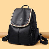 PU Leather Women Backpack School Bags Large Capacity Travel Backpacks