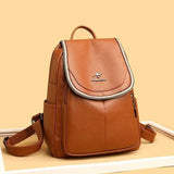 PU Leather Women Backpack School Bags Large Capacity Travel Backpacks
