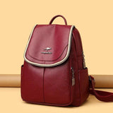 PU Leather Women Backpack School Bags Large Capacity Travel Backpacks