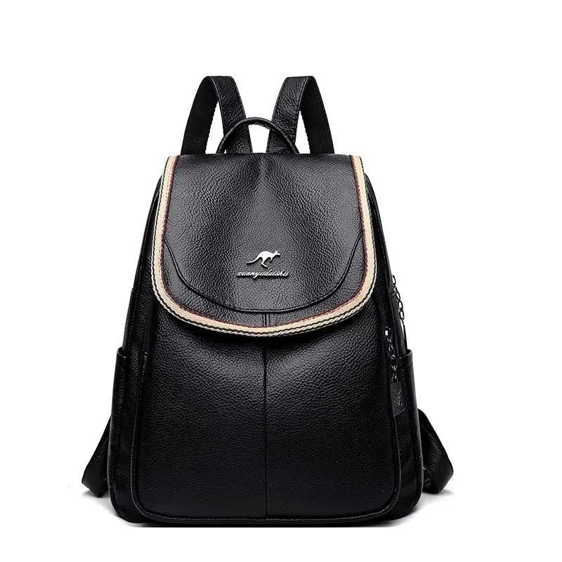PU Leather Women Backpack School Bags Large Capacity Travel Backpacks