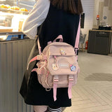 Mini Women's Backpack Girls School Bag Waterproof Nylon