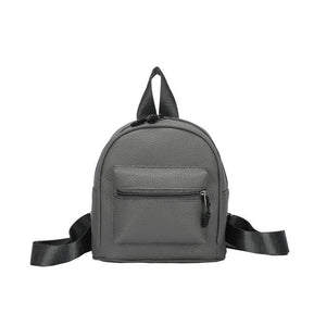 Women Vintage PU Leather Small Backpack Mini School Bags
