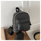 Women Vintage PU Leather Small Backpack Mini School Bags
