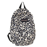Leopard Print Laptop Backpack for Women, Letter Youth Backpack
