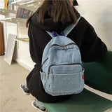 Mini Denim Backpack for Teen Girls School Rucksack