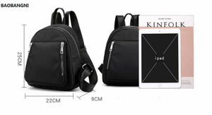 Waterproof Nylon Backpack for Women - Casual School Bag