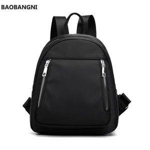 Waterproof Nylon Backpack for Women - Casual School Bag