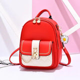Women Small Backpack Leisure Travel Leather Zipper Female School Bags