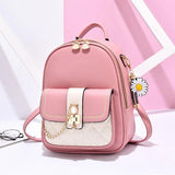 Women Small Backpack Leisure Travel Leather Zipper Female School Bags