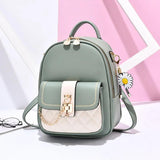 Women Small Backpack Leisure Travel Leather Zipper Female School Bags