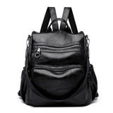 Chuwanglin Women Backpack Youth Leather Female School Bagpack D103011