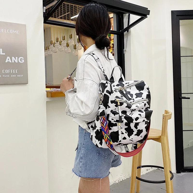 Chuwanglin Women Backpack Youth Leather Female School Bagpack D103011