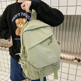 Waterproof Nylon School Bag Unisex Backpack