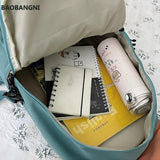 Preppy Style High Nylon School Backpack