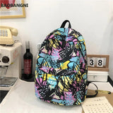 Graffiti Printing Women's Backpack School Bag for Girl Teenage Female