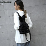 Winter Women's Plush Backpack Small Pink mochila feminina