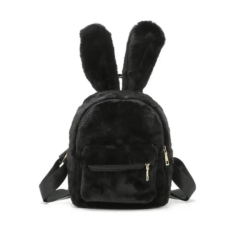 Winter Women's Plush Backpack Small Pink mochila feminina