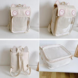 Large Capacity Cat Women Backpack Student School Bag