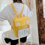 Large Capacity Cat Women Backpack Student School Bag