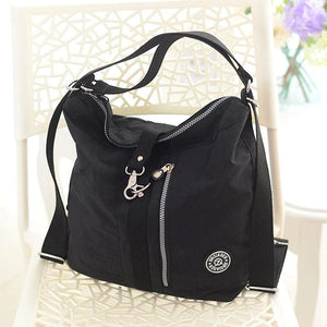 Casual Solid Zipper Backpack Retro Style Student Daily Bag