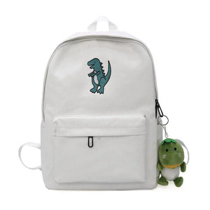 Dinosaur Print Women Backpacks Canvas Dayback Casual Preppy Style