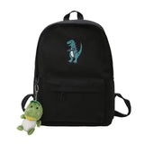 Dinosaur Print Women Backpacks Canvas Dayback Casual Preppy Style