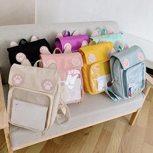 Women Backpacks ITA Bag With Cat Back Packs Paws School Bag For Teenager Girls