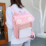 Women Backpacks ITA Bag With Cat Back Packs Paws School Bag For Teenager Girls