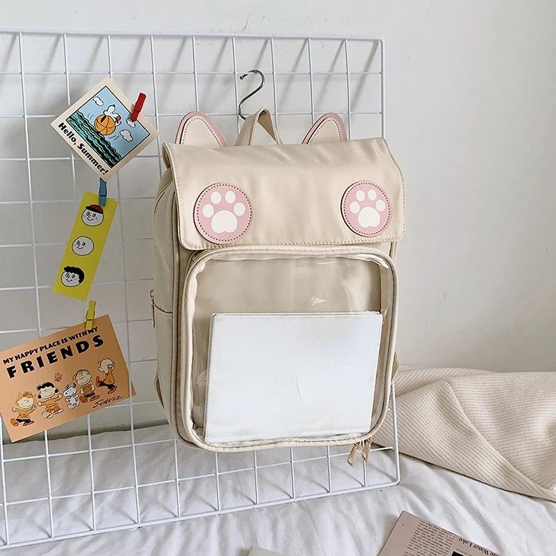 Women Backpacks ITA Bag With Cat Back Packs Paws School Bag For Teenager Girls