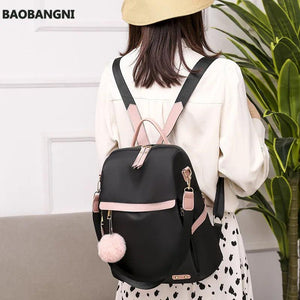 Women Backpacks Panelled Oxford Back Bag Pack Female Backbag School Bags