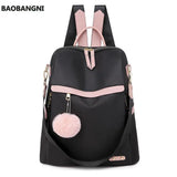 Women Backpacks Panelled Oxford Back Bag Pack Female Backbag School Bags