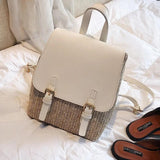 Straw Shoulder Bag Weaving Travel Bag Summer Beach Rucksack
