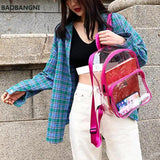 Clear Transparent PVC Backpack Waterproof Unisex School Bag Shoulder Bags