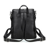Vintage Leather School Backpack for Girls Large Shoulder Bags