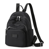 2022 Dark Green Women's Backpack Waterproof Nylon Student School Bag